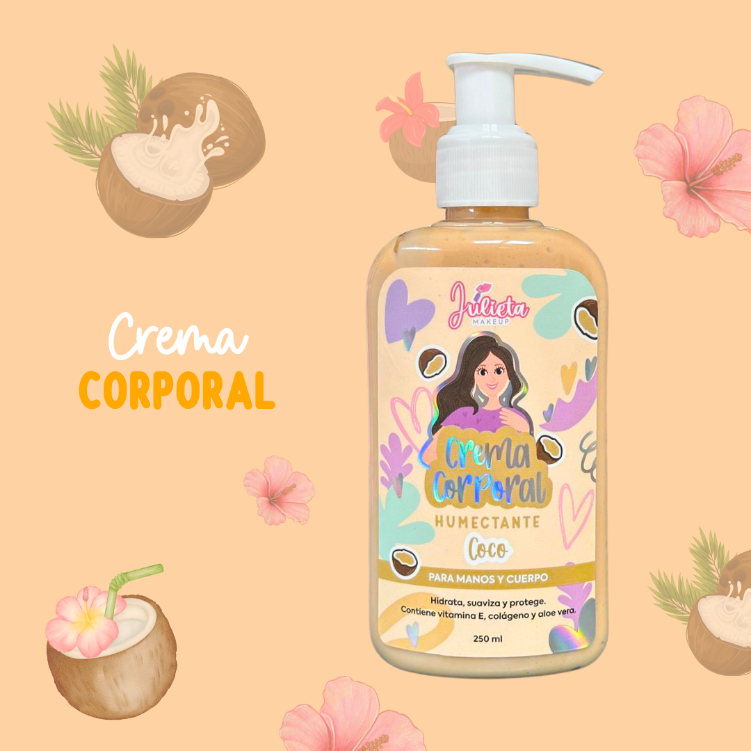 Crema Corporal hidratante Julieta Coco - Vainilla  REF J - 3