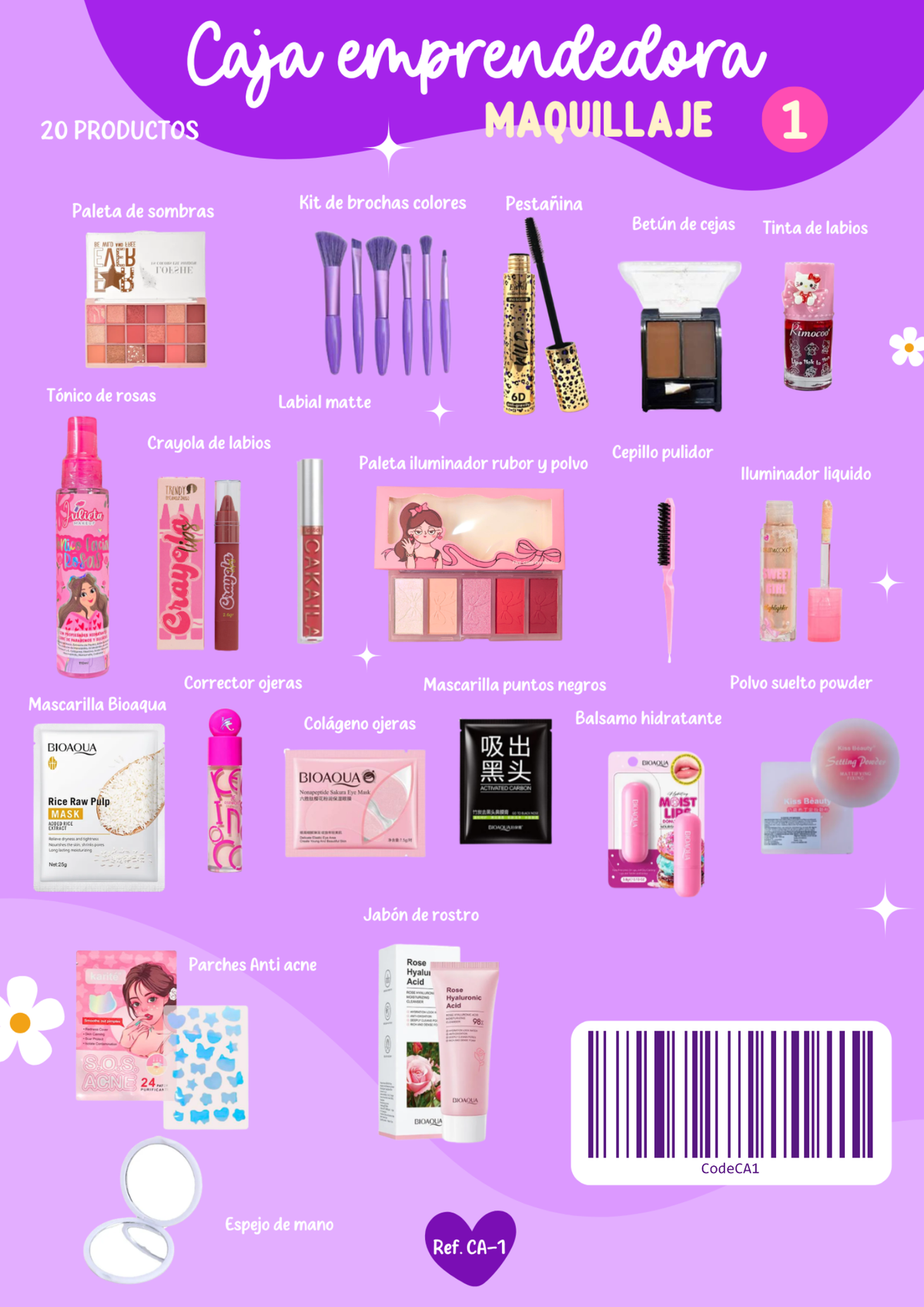 Caja Emprendedora Maquillaje Ref. CA-1