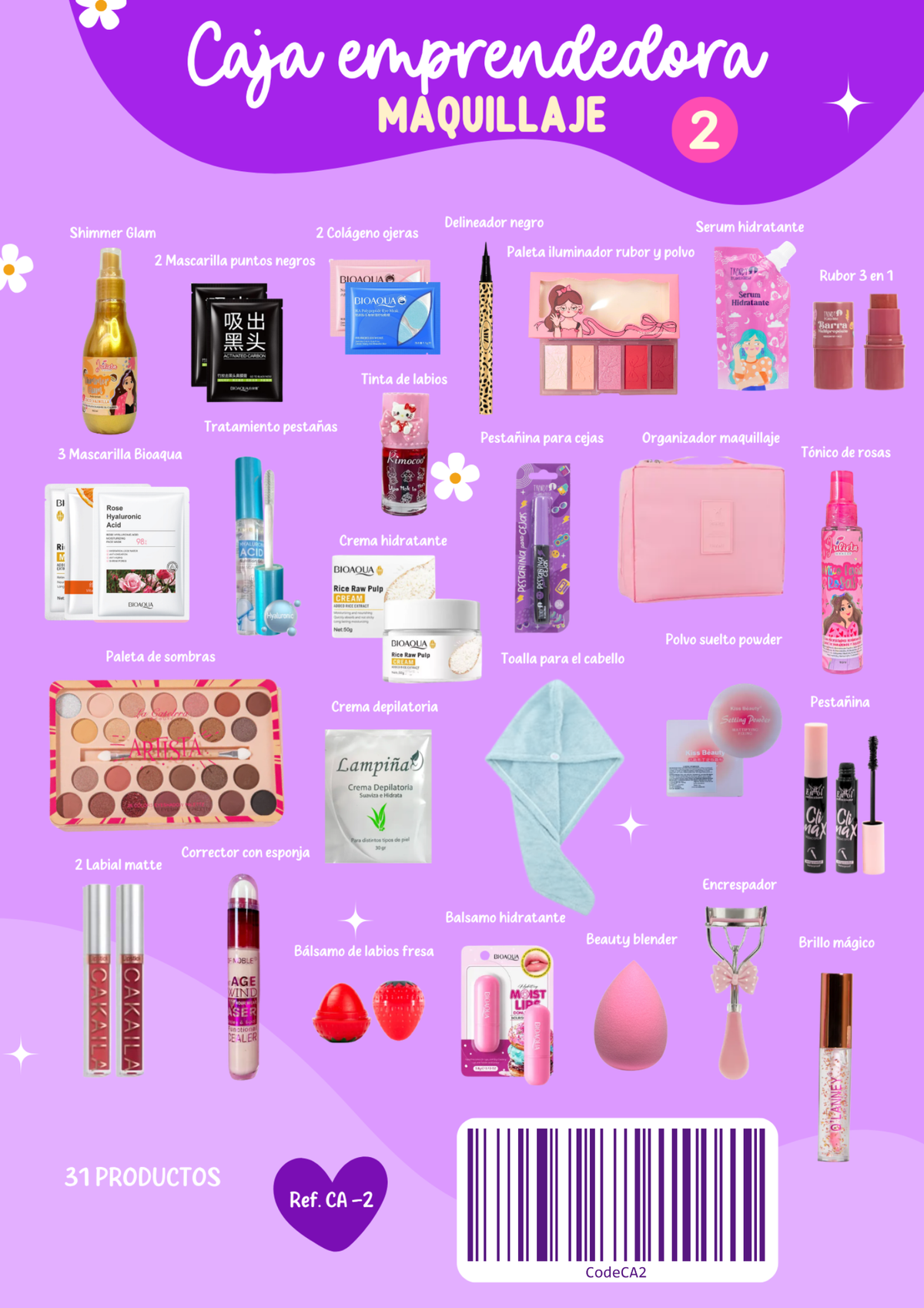 Caja Emprendedora Maquillaje 2 Ref. CA-2