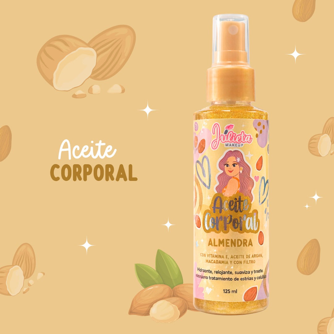 Aceite Corporal con destellos Julieta Almendras REF J-7 Almendra