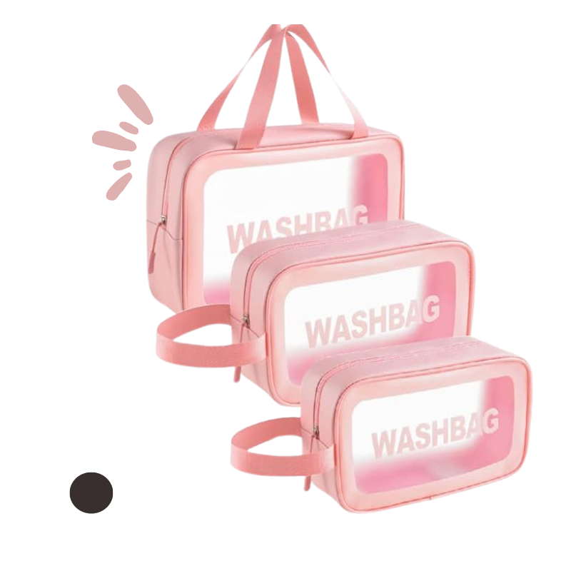 Kit x 3 cosmetiquera washbag REF 441