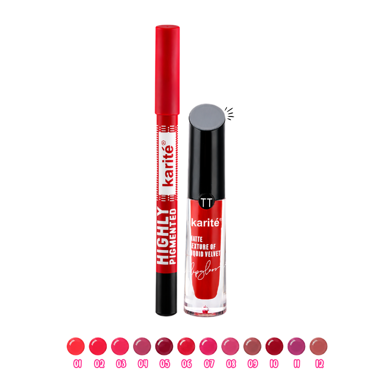 Labial Líquido Mate Karité + Delineador REF. 594