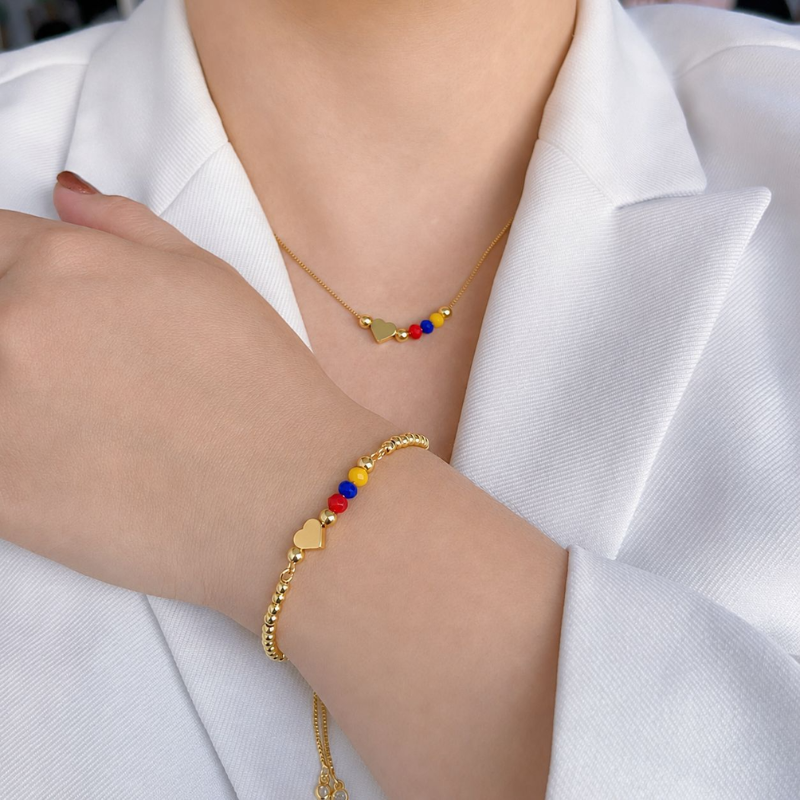 Set corazón tricolor Colombia REF 1.002