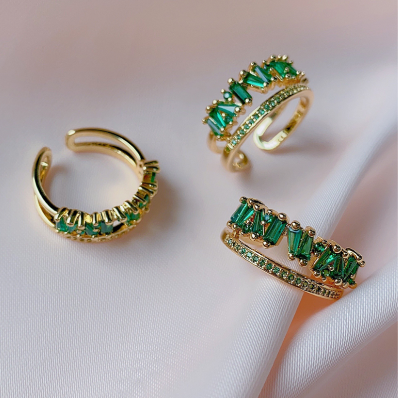 Anillo ojita verde