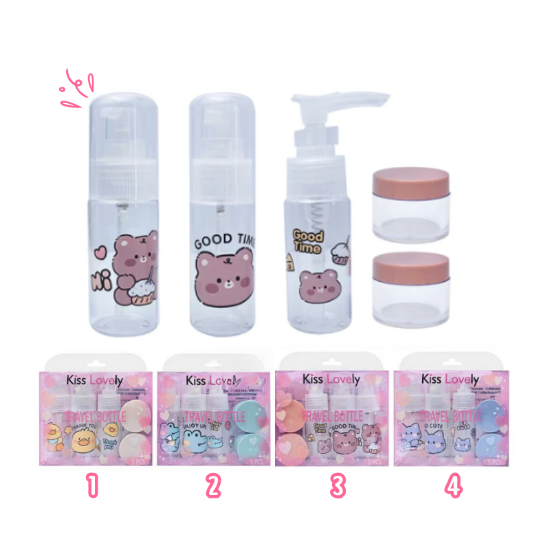 Kit Botellas De Viaje Lovely REF 831
