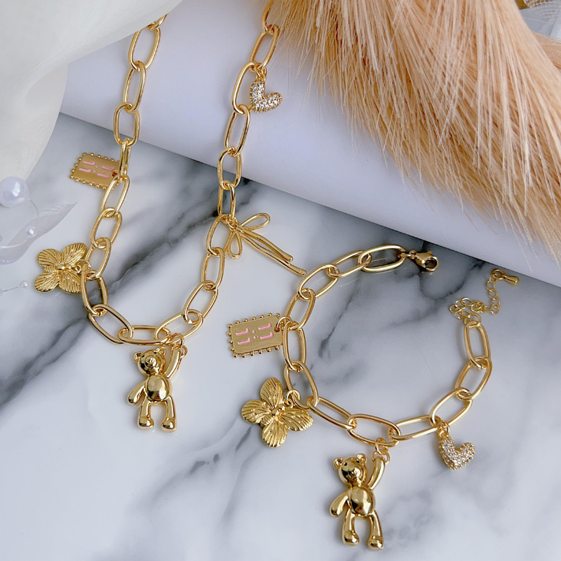Set Cadena + Pulsera Teddy REF 1.049