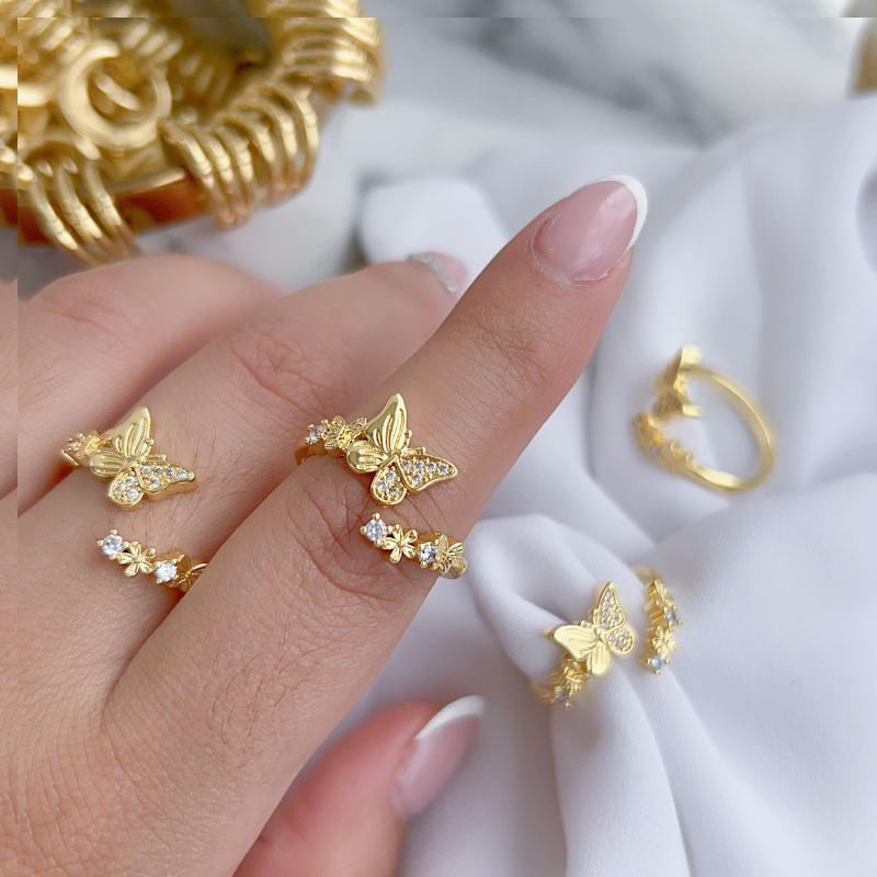 Anillo Mariposa Floral REF 1.098