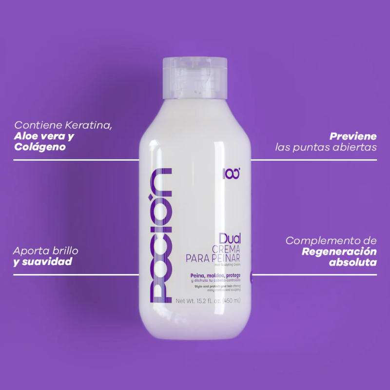 Dual crema para peinar de reparación la poción REF 376