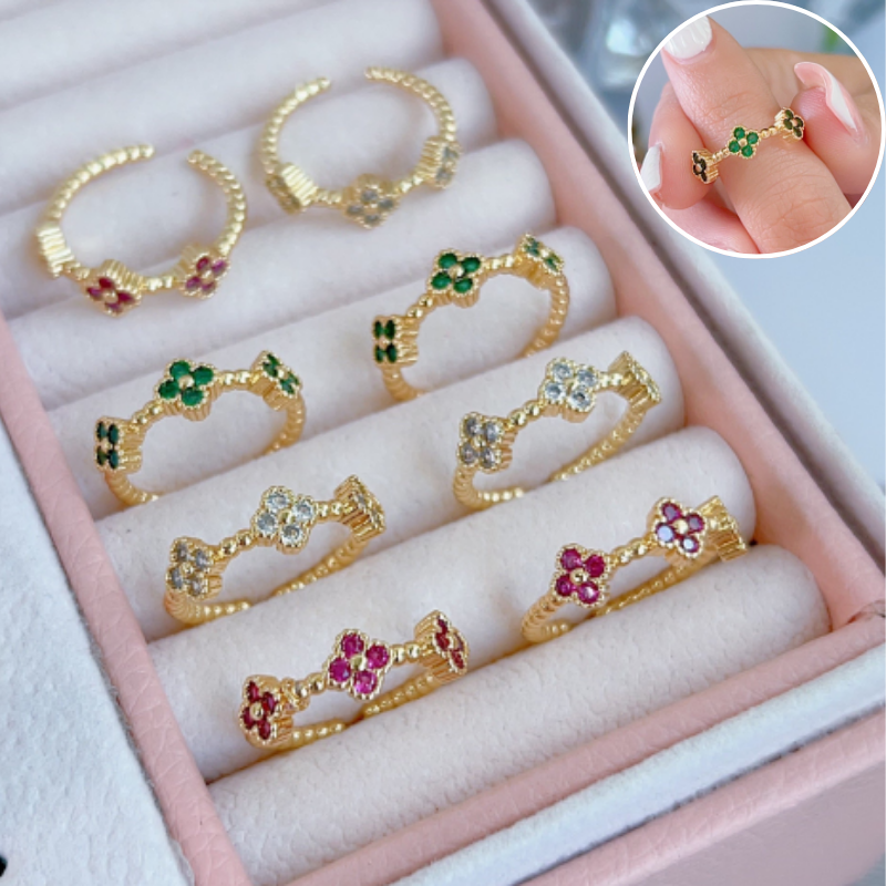 Anillo trebol colores REF 1.176