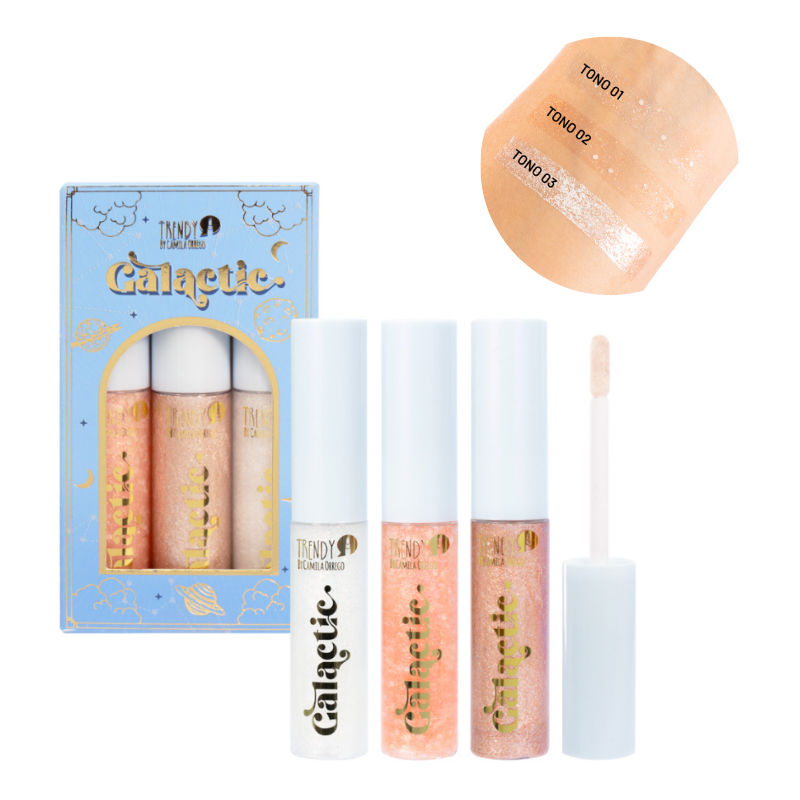 Kit X 3 Sombras Liquidas Galactic REF 702