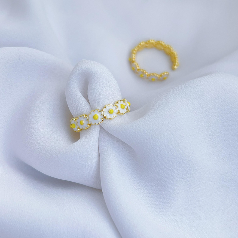 Anillo Flores  Blancas REF 1.016